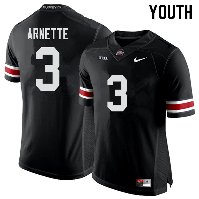 Youth #3 Damon Arnette Ohio State Buckeyes College Football Jerseys Sale-Black